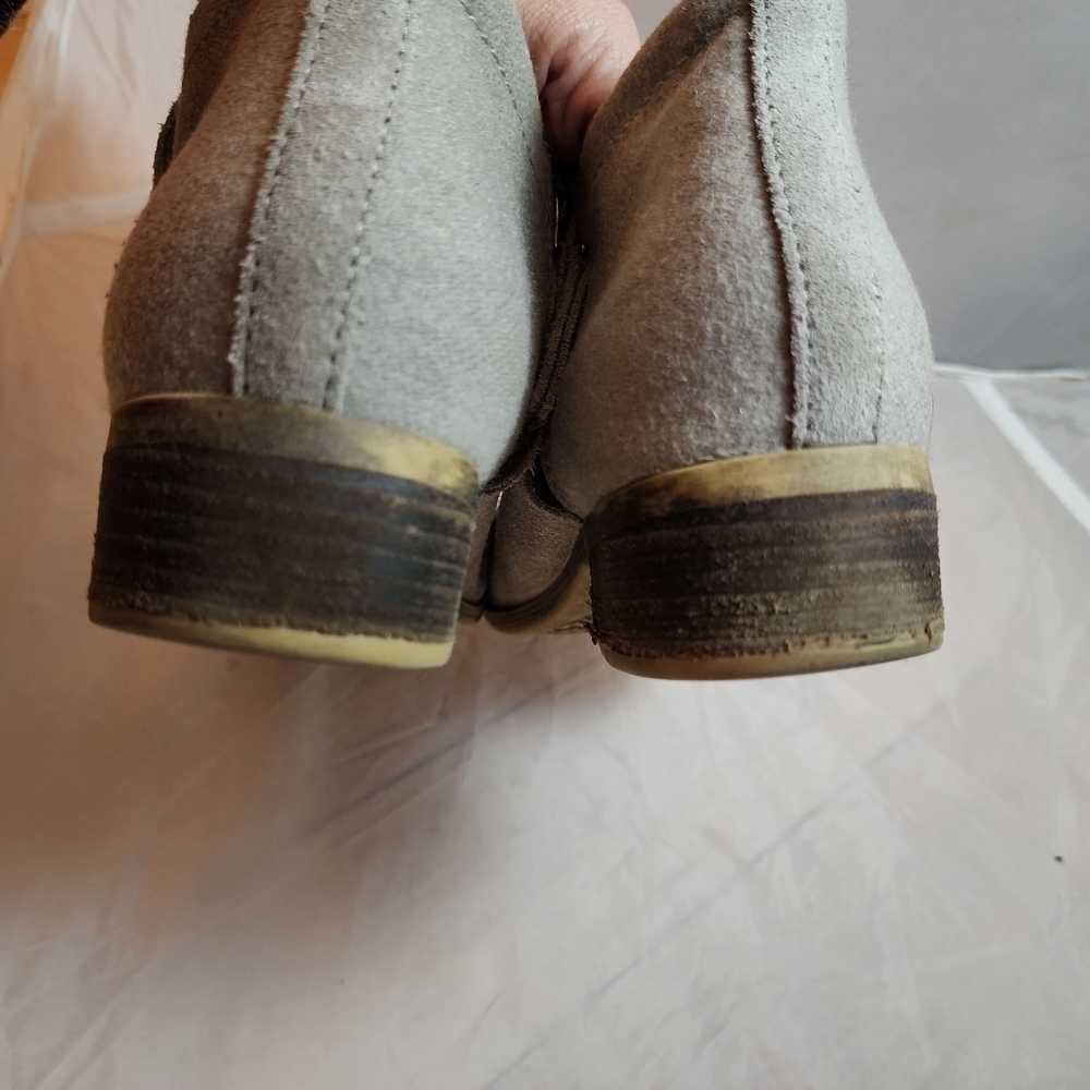 Toms Toffee Suede Deia Ankle Boots Women's 9 Tuape Neutral Tan Brown Side Zip - Picture 8 of 15
